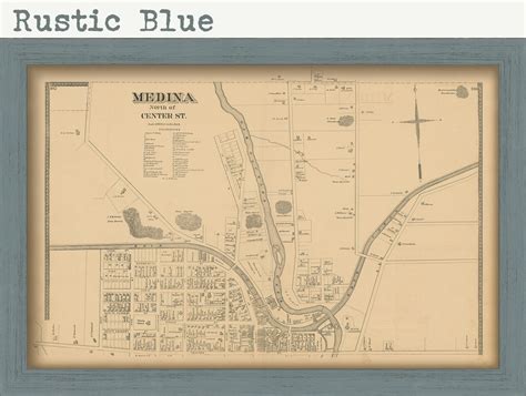 Medina New York 1875 Map Replica Or Genuine Original
