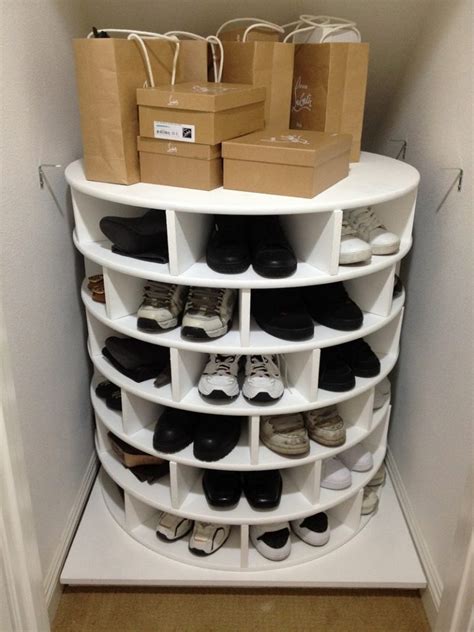 How to make a lazy susan shoe carousel. DIY Lazy Susan Shoe Storage | The Owner-Builder Network