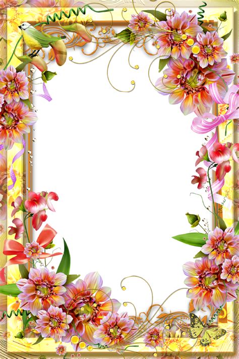 Flower Frame Frame Border Design Boarders And Frames