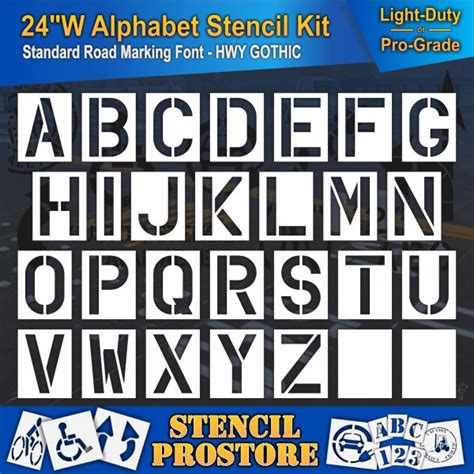 Pavement Stencils 24 Inch Alphabet Kit Stencil Set 28