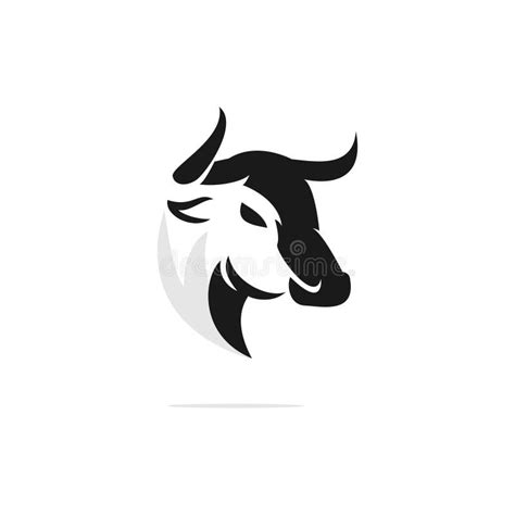 Drawing Art Bull Head Logo Design Illustration Modern Vector Animal