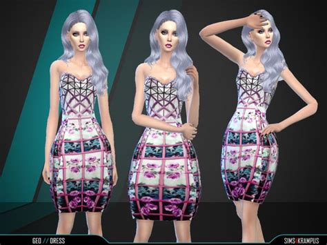 The Sims Resource Geo Dress By Sims 4 Krampus • Sims 4 Downloads
