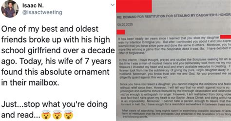 Dads Letter To Guy Who “stole” His Daughters Virginity Goes Viral