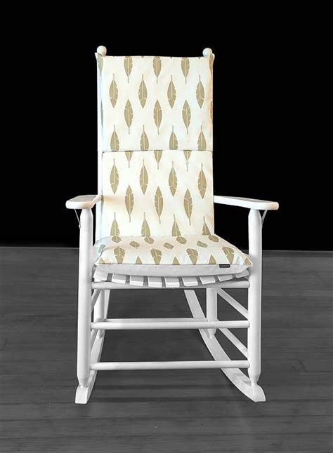 Give old event chairs a new life with linentablecloth banquet chair covers in a huge selection of fabrics and colors. Rocking Chair Cushion Cover White Feathers Metallic Gold ...