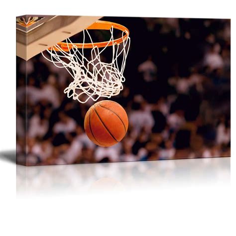 Basketball In Arena Canvas Art Sports Painting Canvas Poster