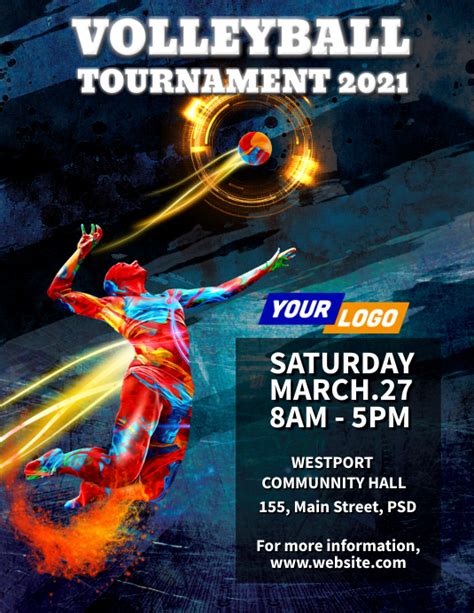 Copy Of Volleyball Tournament Template Postermywall