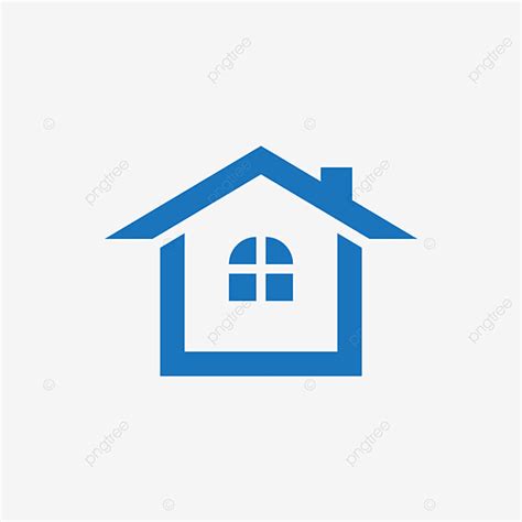 дом значок вектор изолированных шаблона Png жилой дом значок синий