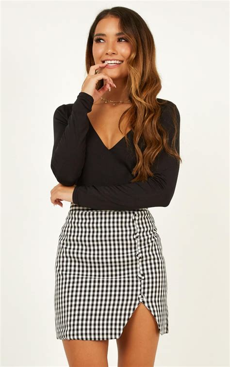 You will need the recipient's phone number. Cancelled Plans Skirt In Black Check Produced | Mini ...