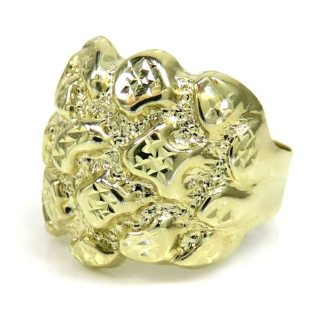 Buy 10k Yellow Gold Rounded Nugget Ring Online At So Icy Jewelry