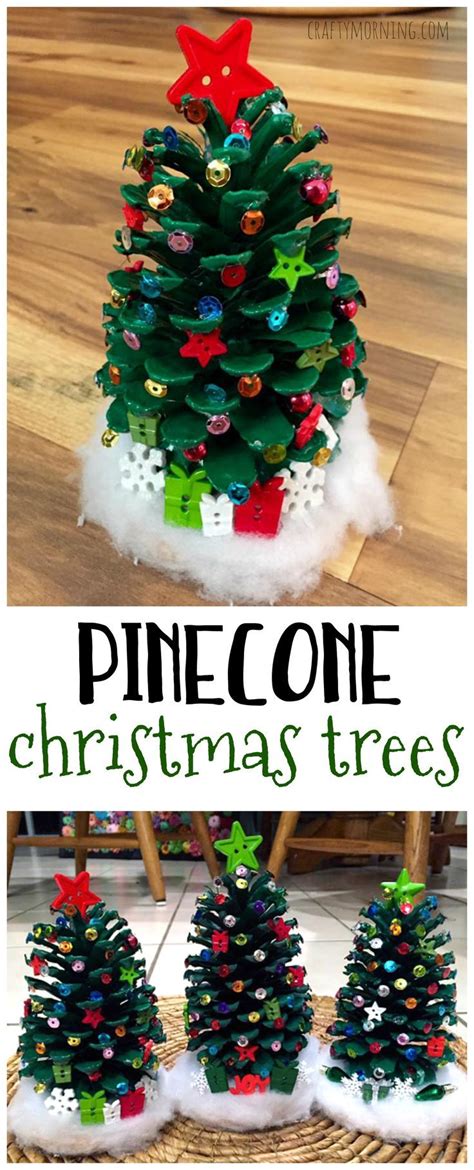 Make Adorable Pinecone Christmas Trees For A Christmas Kids Craft So