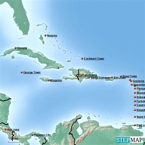 Stepmap Islands Landkarte Für South America