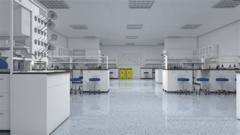laboratory 3d model with counter tops and chairs 3d model cgtrader