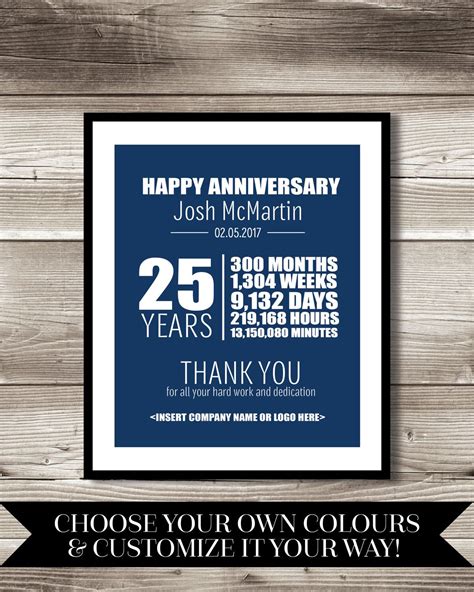 Happy 25th Work Anniversary Messages