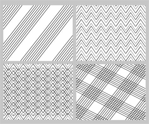 Premium Vector Set Of Hand Drawn Patterns Isolated Vector Textures
