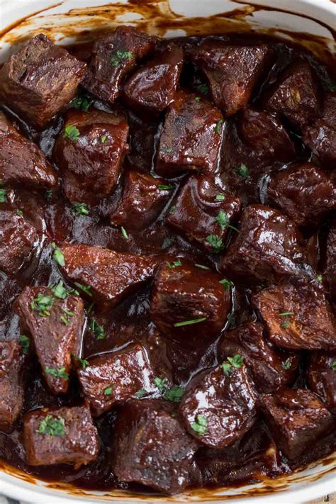 Soft And Tender Roast Beef Chunks Cooked With A Tangy Barbecue Sauce