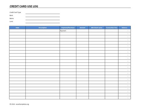 If you see a link to the hdnl website, your order has been assigned a tracking reference number, and it will go through to its current. Credit Card Use Log Template » EXCELTEMPLATES.org