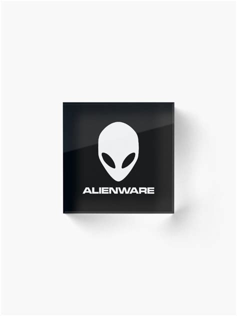 Alienware Dell Gaming Logo White Acrylic Block For Sale By Emiradam