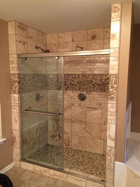 Make sure you scrub thoroughly and get around the stones as well as in any corners if you want a truly clean pebble shower floor. Bathroom: Very Beautiful For Bathroom With Pebble Tile ...