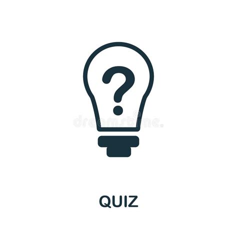 Quiz Icon Monochrome Sign From School Education Collection Creative