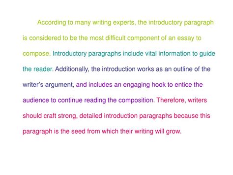 PPT - Introductory Paragraphs PowerPoint Presentation, free download ...