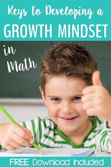 Keys To Developing A Growth Mindset In Math Growth Mindset Learning