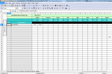 Planilha De Controle Salarial Planilha Excel Folha De Pagamento 685