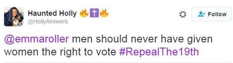 Us Election Repealthe Th Tweets Urge Us Women To Be Denied Vote