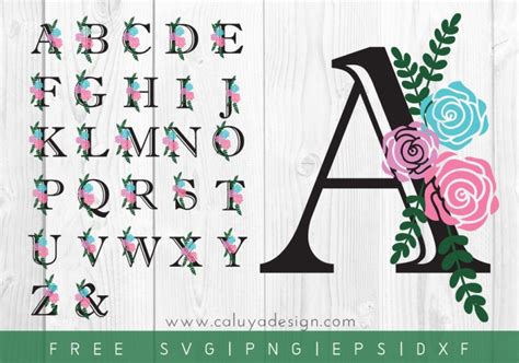 FREE Floral Letters SVG, PNG, EPS & DXF File Download