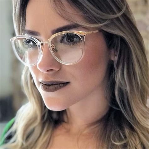 Ccspace Ladies Round Glasses Frames For Women Gorgeous Celebrity Brand Designer Optical