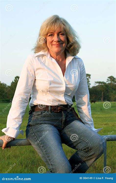 Country Western Woman 2 Stock Image Image Of Denim Fifty 304149