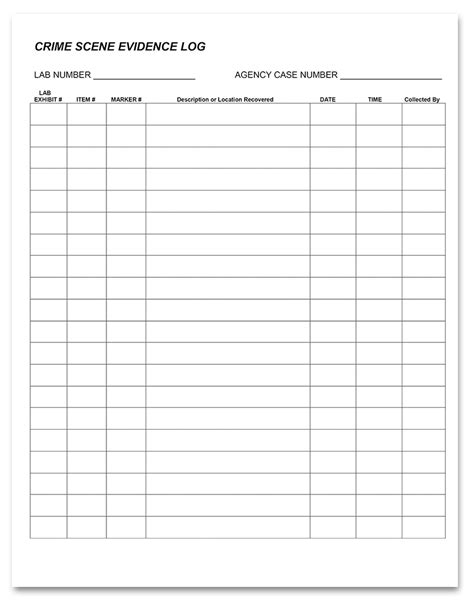 Crime Scene Report Template