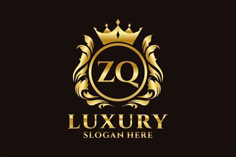 Initial Zq Letter Royal Luxury Logo Template In Vector Art For