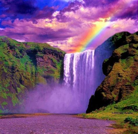 Majestic T With Images Waterfall Rainbow Waterfall Nature