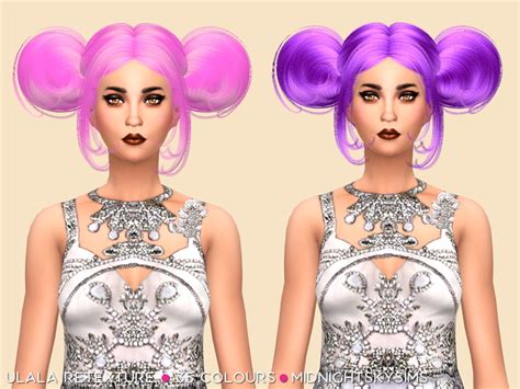 Simsworkshop Ulala Unnatural Colors Hair Retextured By