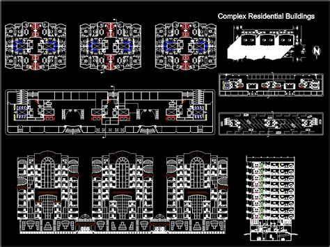 Residential Building Housing Dwg Full Project For Autocad • Designs Cad