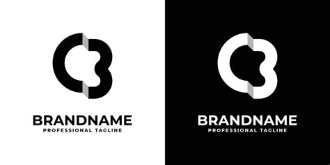Letter Cb Or Bc Monogram Logo Suitable For Any Business With Cb Or Bc