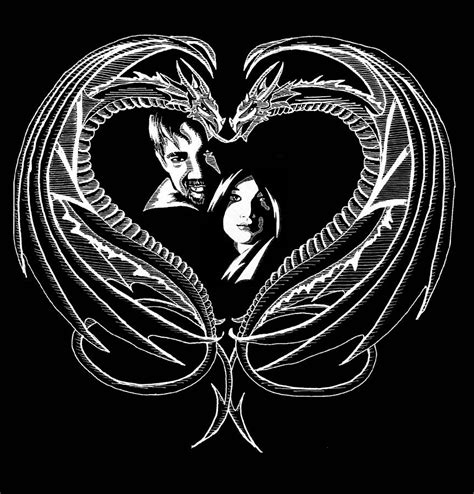 Dragon Hearted Couple Digital Art By Scarlett Royal