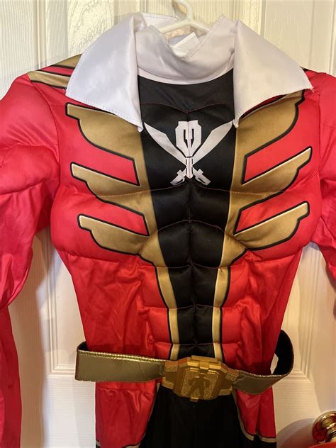 Power Rangers Super Megaforce Muscle Costume Red Rang Gem