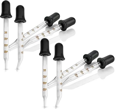 Buy Eye Dropper 8 Pack Bent And Straight Tip Calibrated Glass Medicine
