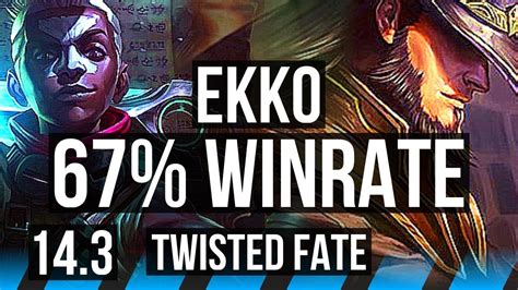 Ekko Vs Twisted Fate Mid Winrate Rank Ekko