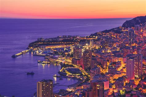 Fancy Monaco City View At Night Free Stock Photo Picjumbo