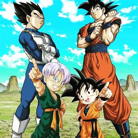 Goku Goten And Vegeta Trunks Personagens De Anime Anime Fotos