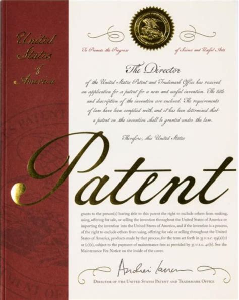 The Us Patent Certificate Has A New Cover Design Lets Take A Look
