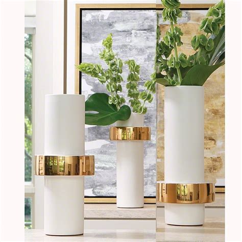 Global Views Gold Ring Vase | Vase design, Diy vase, Vase
