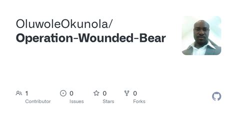 Github Oluwoleokunola Operation Wounded Bear