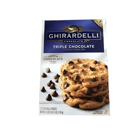 Ghirardelli Triple Chocolate Cookie Mix 525 Oz Shelhealth