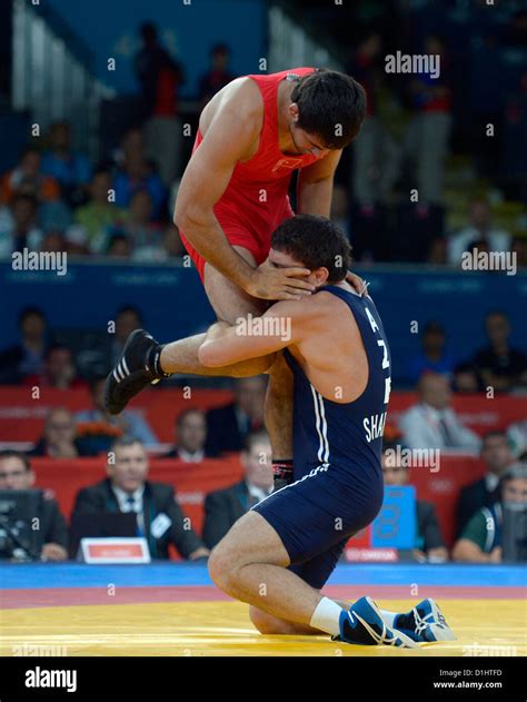 Aze Turkey Azerbaijan Mens Freestyle Wrestling 30th Olympiad Olympics