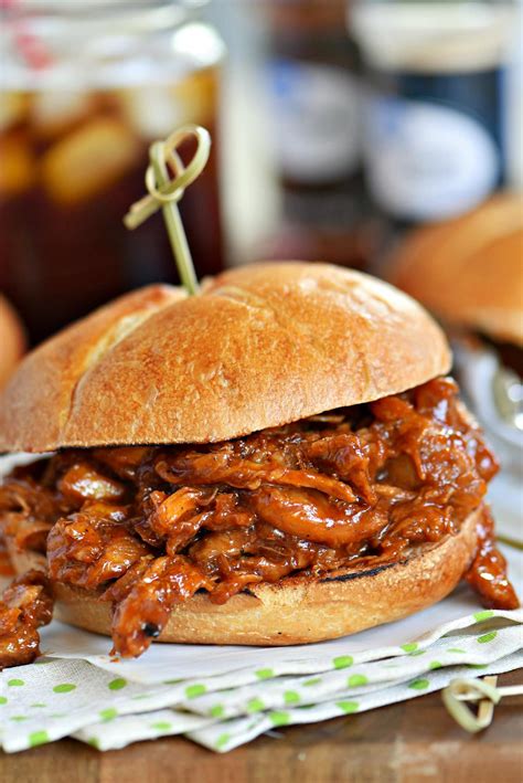 Easy instant pot shredded chicken is a meal prep staple. Pulled Chicken Sandwiches with Root Beer BBQ Sauce - Mom On Timeout