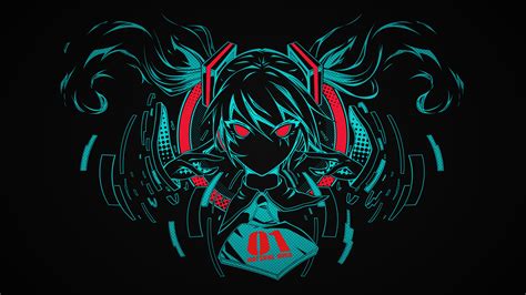 Vocaloid Hatsune Miku Vector Trace Wallpaper By Carionto On Deviantart