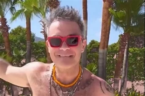 Robbie Williams Dances Shirtless As He Enjoys Lavish Ibiza Break With Wife Ayda Field Mirror